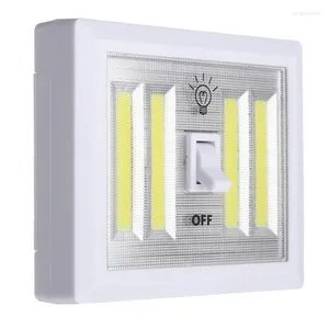 Wall Lamp GTBL 1Pcs COB Switch LED Battery Powered Garage Cabinet Closet Emergency Camping Night Lights