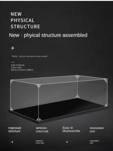 BINS Anpassningsbara akryl Displaybox Action Figur Modell Storage Box Display Rack Transparent Display Stand Bind Box Dust Cover