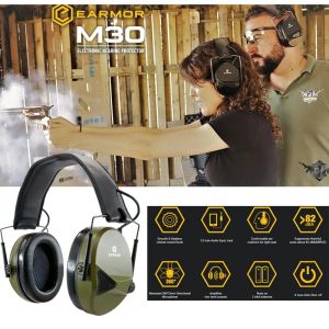 Protetor Opsman Earmor Tactical Ear Muff Proteção auditiva AirSoft Tactical M30 Sport Sports Shooting Electronic Hearing Protector