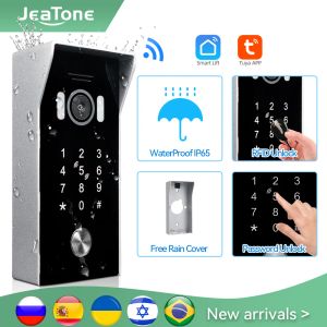 Kontroll Jeatone Tuya Smart WiFi Video Doorbell Home Video Intercom Wired No Need Battery Door Phone Intercom med kamera och kod