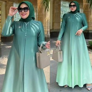 Etnik Giyim 2024 Afrika Partisi Gelinlik Kadınlar İçin Yaz Modası Müslüman Uzun Kollu Abaya Elbise Eşarp Dashiki Afrika Elbise