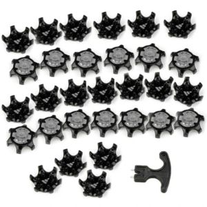 AIDS 30st Golf Shoe Spikes Removal Tool Black Clamp Cleats Studs Ersättning Plastkomforthållbarhet med borttagningsverktyg