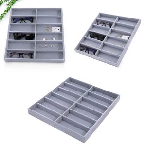 Sonnenbrille 12 Gitter Sonnenbrille Display Ständer kreativer Highend Velvet Brillen Display Box Home Desktop Schmuck Schmuck Sonnenaufbewahrungsschachtel