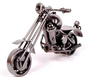 2016 New Home Office Descoration Iron Motorbike Handmade Metal Craft Motorcycle Model Artwork Artwork Christmaing Gifts M346398275