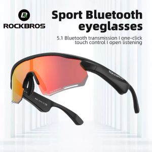 Sonnenbrillen Rockbros Polarisierte photochrome Radsportgläser Wireless Bluetooth Sonnenbrille mp3 Outdoor Sport UV400 Schutzbrillen Zyklus Eyewear