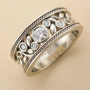 Bandas Huitan Hollow Rings for Women Padrão Estético Redonda Rodada Cúpica A zircônia Fashion Bandos de casamento Feminino