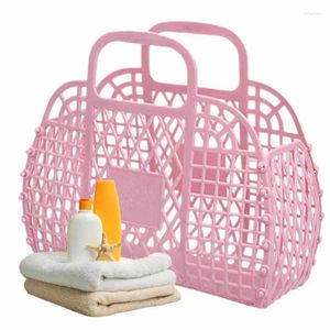 Bolsas de armazenamento Jelly Tote Bright Beach Bag Basket Purse Gift para meninas para crianças meninas