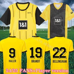 24 25 koszulki piłkarskie Sancho Reus Dortmunds 50 lat w Westfalenstadon Special 2024 2025 Borussia piłka nożna Haller koszulka piłkarska Brandt Men Kids Kit Black