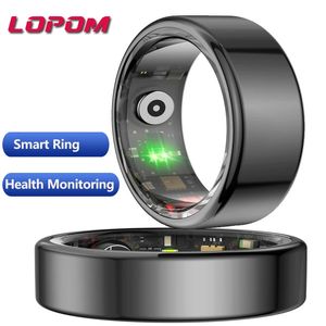 Lopom Smart Ring Smartring R02 Monitoraggio della salute IP68 Modalità multi-sport impermeabili Bluetooth Sleep Tracker Ring Man 240414