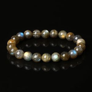 Strands Original Indien Labradorit Perlen Armbänder für Frauen Reiki Naturstein Blauer Mondstein Charm Bangle Femme Bijoux Paar Schmuck Schmuck