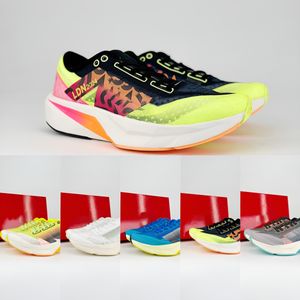 新しいマラソンLDN 2024 Fuelcell SC Elite 4 Lime Red LDN 2024マラソンランニングシューズレディースメンズスポーツシューズEUR 39.5-45