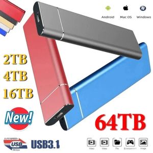 Pudełka zewnętrzne dysk twardy 1TB Dysk twardy stały napęd stały przenośny 500 GB SSD Mobile Hard Disk Zewnętrzny 2TB dla Xiaomi dla laptopa