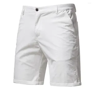 Męskie spodenki Y2K Summer Cotton White Gym Mens Casual Business Społeczny Elastyczna Talia Cargo Bermuda Beach dla mężczyzn