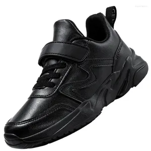 Casual skor läder andas andas sneakers 2024 Autumn Mesh barn baby sport svart vit småbarn flickor pojkar springer