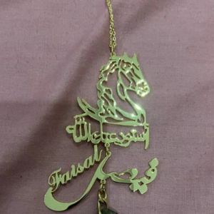 Necklaces Custom Arabic Name Necklace Personalised Car Hang Pendant Necklaces Personalizado Stainless Steel Accessory Chain