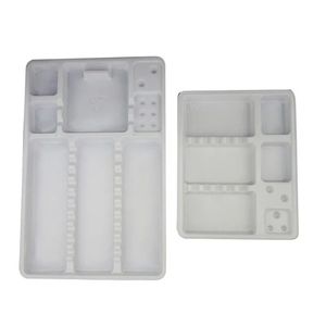 Tandläkare ORAL PACKAG MUN MUND MURROR TWEEZER SEBE INSTRUMENT BOX Disponible Plastic Dentist Tray 2Size för Select