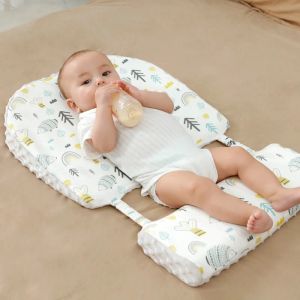 Kudde nyfödd baby sömn kudde anti baby spit mjölk spjälsängsäng sömn positionering kil antireflux kudde bomullsjuksköterska kudde sängkläder