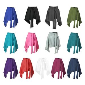 Kvinnor Tennis Selftie Athletic Yoga kjol Lång band Höft som täcker botten Ballet Sports Wrap Short Kirts Cover Up Shawl 240419