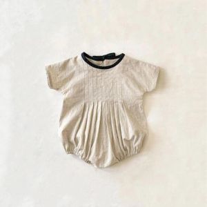 Pieces Toddler Infantil recém-nascido garotas macacão macacão de moda de macacão e roupas de sol com teto de cânhamo 1 roupas de peça