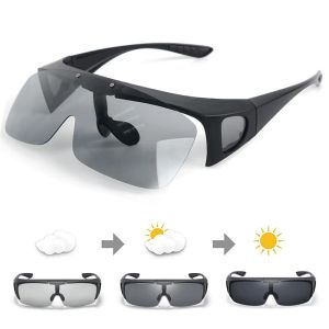 Acessórios homens giram óculos de sol lentes fotoquromia óculos de sol polarizados Óculos de óculos de pesca de ciclismo ao ar livre Esporte de óculos de sol Eyewear