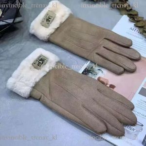Дизайнерская кожа пять пальцев uggg перчатки Высококачественные женщины мужчины короткие флисовые утолщенные высококачественные перчатки винтажные модные простые простые защитные перчатки 643