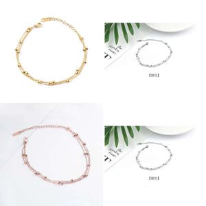 Stil koreanischer 3-mm-Perlen, personalisierte und sexy dreischichtige Perlenarmband, Damen-Titan-Stahlschmuck, neues minimalistisches Armband
