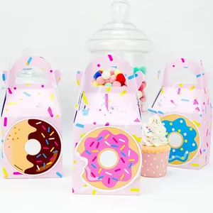 Подарочная упаковка 3/9pcs Paper Candy Box Donuts Сумка для детского душа с днем рождения детские свадебные услуги и подарки