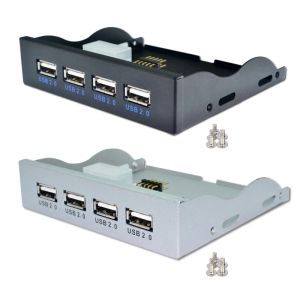 Karten BTBCoin 4 Port USB 2.0 Hub USB 2.0 Adapter PC Frontplatte Expansionsklasse mit 10 Pin -Kabel für Desktop 3,5 -Zoll -FDD -Floppy Bay