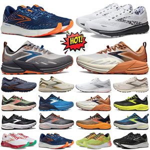 Brooks Running Shoes Women Men Ghost 15 Glycerin GTS 20 Cascadia 16 allenatori da donna da donna Sneaker sportive all'aperto Black White Grey