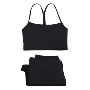 Lu Lu-008 Allinea Yoga Lemon Set Women 2 Pieces Sportswear Gym