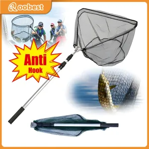 Accessoires Aluminium -Legierung Dreieck Lure Lure Net Pocket Ultraleichte Hand Dip -Guss -Netto Big Fish Fishing NET RETRAKTIVE FALTING FISHING NET