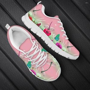 Casual Shoes Whereisart Dragonfly Butterfly Animals Prints Sneakers för kvinnor 2024 Zapatillas Blancas Mujer Lady Footwear Female Soe Up