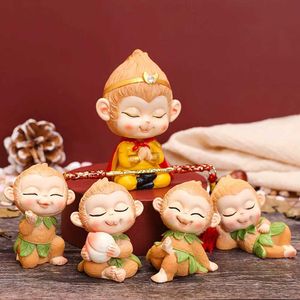 Blind Box Monkey King Serie Doll Blindbox süße Affen Figur Mystery Box Weihnachtsgeschenke für Kinder Zimmerdekoration Y240422