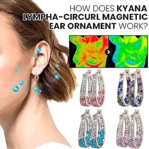 Earrings Crystal Quartz Lymphatic Drainage Earrings Fashion Oval Mini Hoop Earrings Magnetherapy Germanium Women's Weight Loss Jewelry