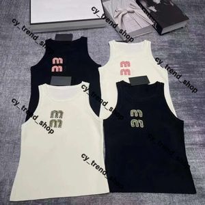 Mui Mui Shirt Womens Clothes Louies Vuttion Shirt Designer Women Sexy Halter Tops Party Crop Mimu Top Embroidered Tank Top Spring Backless Shirt Mui Mui Tank Top 299