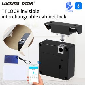 Controllo NFC IC SCHEGGIO APP TTLOCK Blocco sbloccante Keyless Invisible Armadiet Locker Locker Mobili in legno Smart Locks Electronic Smart