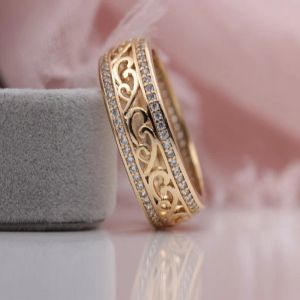 Bandas requintadas moda zircon hollow anéis para mulheres vintage noivado de noivado anel de aniversario jóias anilos mujer