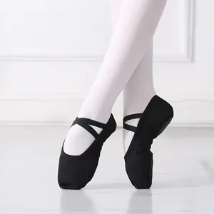 Tanzschuhe Mädchen Ballett Canvas Pantoffeln für Frauen Kinder Kinder klassische Praxis Split-Soole 5 Farben Erwachsener flach