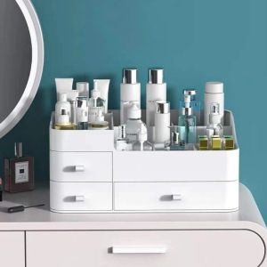 Bins Threelayer makeup organizer, 3 drawers, can be used for cosmetics, jewelry, bedroom bathroom living room desk storage