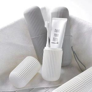 Toothbrush Portable Toothbrush Travel Cover Cup Bathroom Toothpaste Holder Storage Case Travel Camping Organizer Kit Tumblers Storage Box