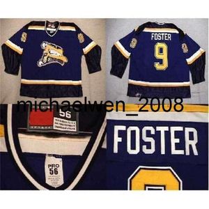 KOB WENG 2016 NOVA CUMENTE ADIFICAÇÃO WHL Saskatoon Blades Jerseys Mens Womens Crianças 9 Foster Foster Ice Hóquei Jerseys Goalit Cut Wholesale