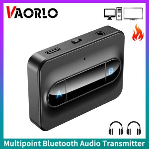 Адаптер Multiopt Bluetooth 5.0 Аудио -передатчик 3,5 мм Aux RCA с низкой задержкой стерео беспроводной адаптер подключить 2 наушники для телевизионного ПК