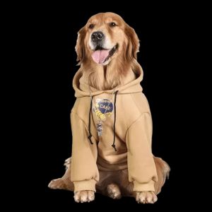 Con cappuccio vestiti caldi per cani di grossa taglia, Golden Retriever, Labrador, Samoyed, antishing, abbigliamento per cani, autunno, inverno