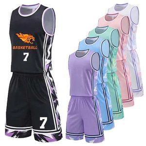 Hayranlar Tees Men/Çocuk Basketbol Maç Eğitim Forması Setleri Özel Kolsuz Nefes Alabaç Hızlı Dry Yeni Sezon Gömlek Şortları Spor Kıyafetleri Y240423