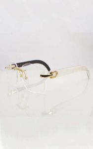 Clear Glass Frames for Men Women Accessories Ienbel Natural Buffalo Horn Gold Transparent Glasse5190248
