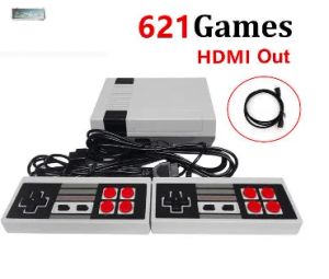 Konsoler HDMI Output Mini TV Handheld Retro Video Game Console Buildin Classic 621 Games For 4K TV Pal NTSC Game Player med GamePads