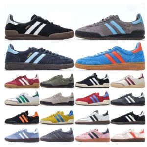 Handball Spezial Navy Gum Running Shoes Woman Män nästan gul svart grå klar brun gummi ljus blå vit arktisk natt klar rosa sneakers