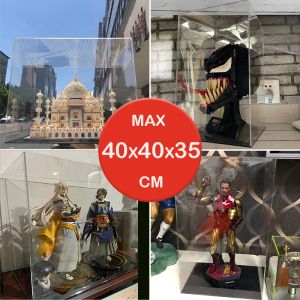 Bins MAX 40x35X45CM Acrylic Display Boxes Figure Transparent Display Cabinet Plexiglass Dustproof Model Storage Box Diy Assembled