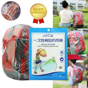 Drawstring açık dağcılık çantası su geçirmez toz kapağı tek kullanımlık yağmur seyahat yürüyüşü sırt çantası kampı sırt çantası