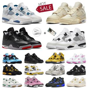 Jordan4s Jordens 4 Jordan 4s J4 Jumpman Basketball Shoes Black Cat 4s Off White Shoes Frozen Moments Iv Doernbecher Pink【Code ：L】Cool Grey Sports Sneakers Trainers